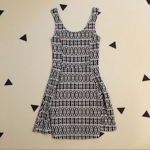 Patterned skater dress